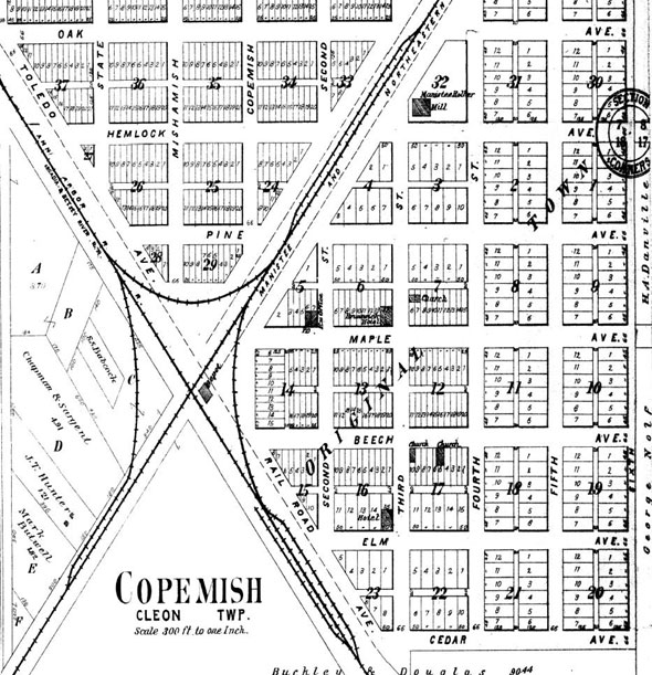 1903 Plat Map of Copemish
