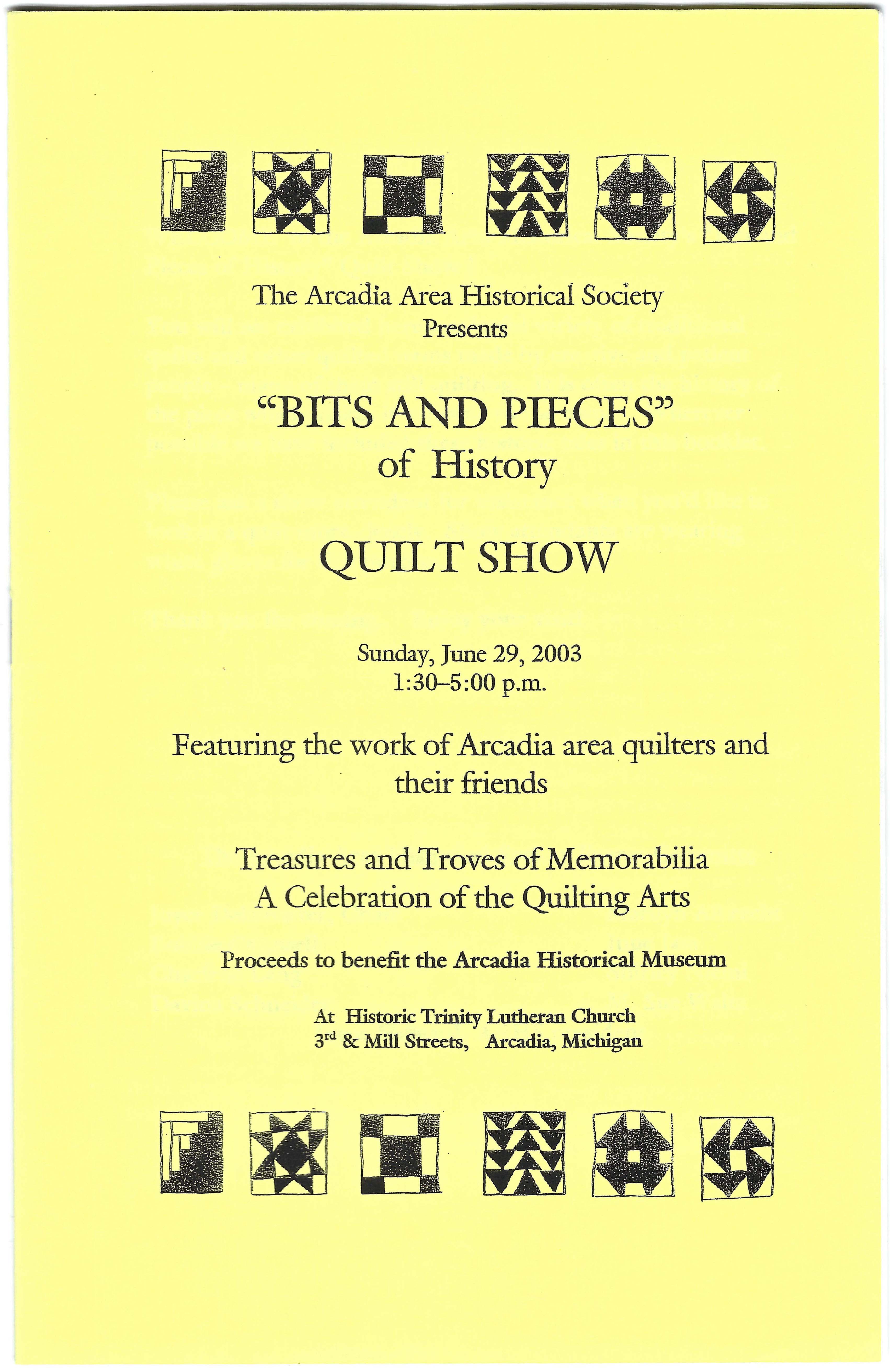 Quilt Show Booklet 2003